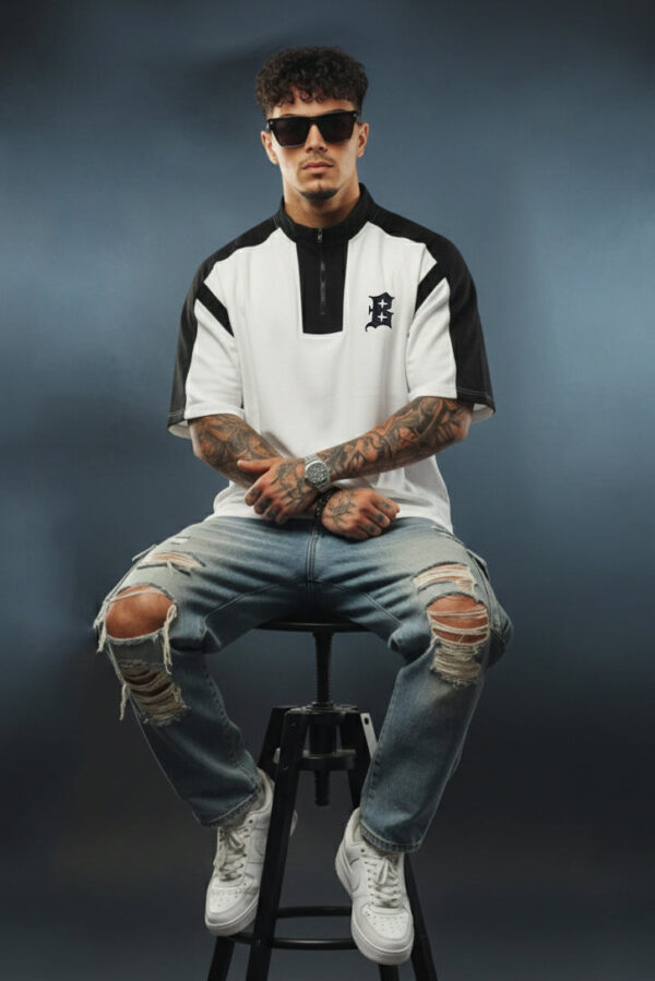 Bellatins Signature Contrast Zip Tee – VIP Edition