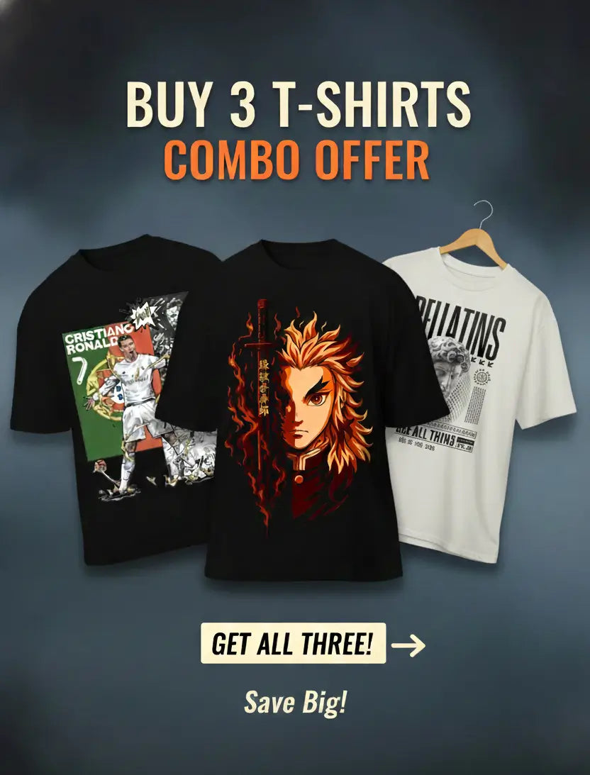 Bellatins promotion: Buy 3 oversized t-shirts.