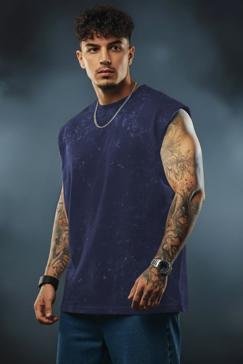 Premium Acid-Wash Tank T-Shirt | 100% Cotton
