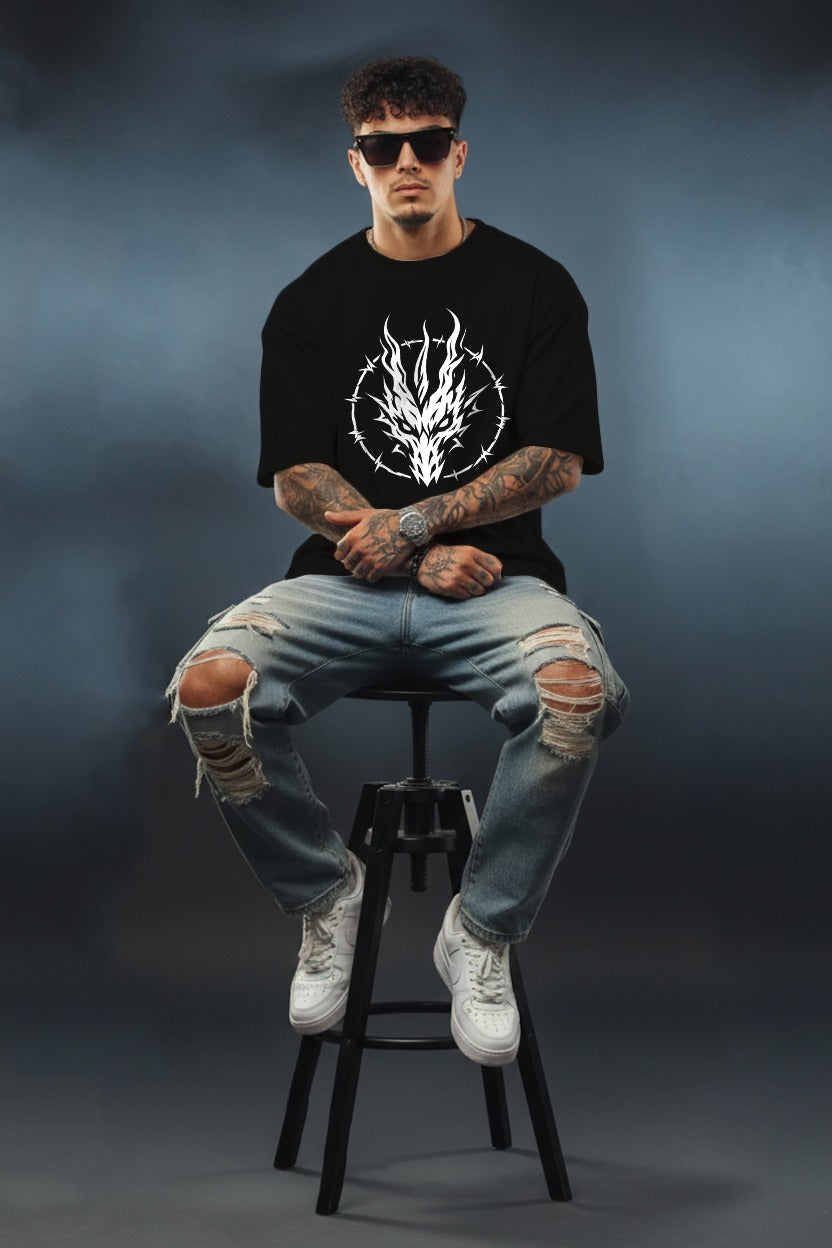 Thorn Flame Graphic T-Shirt – Black