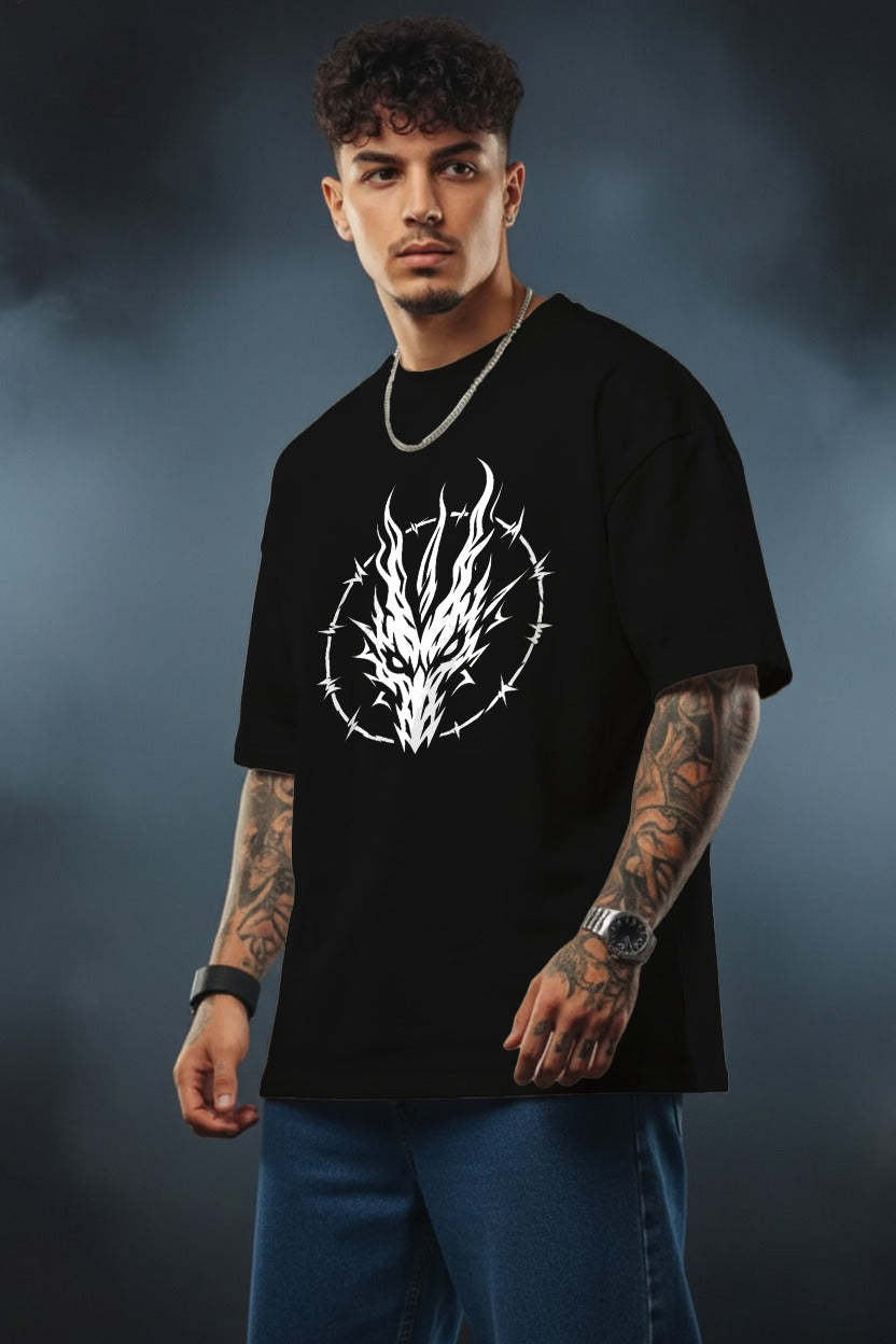 Thorn Flame Graphic T-Shirt – Black