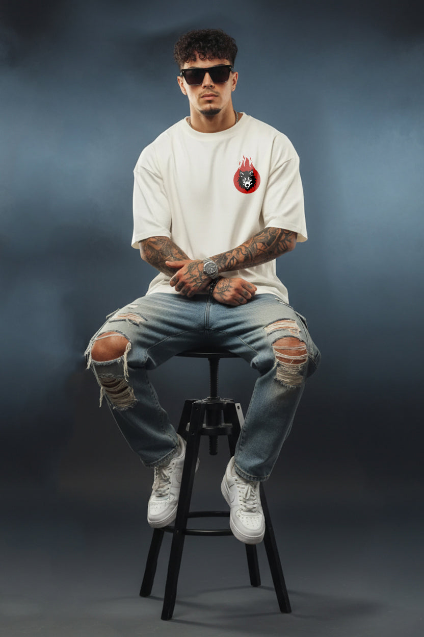 Wolf-fire Spirit Oversized Tee