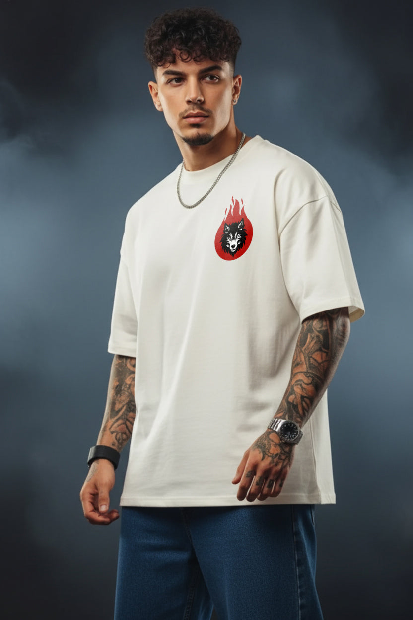 Wolf-fire Spirit Oversized Tee